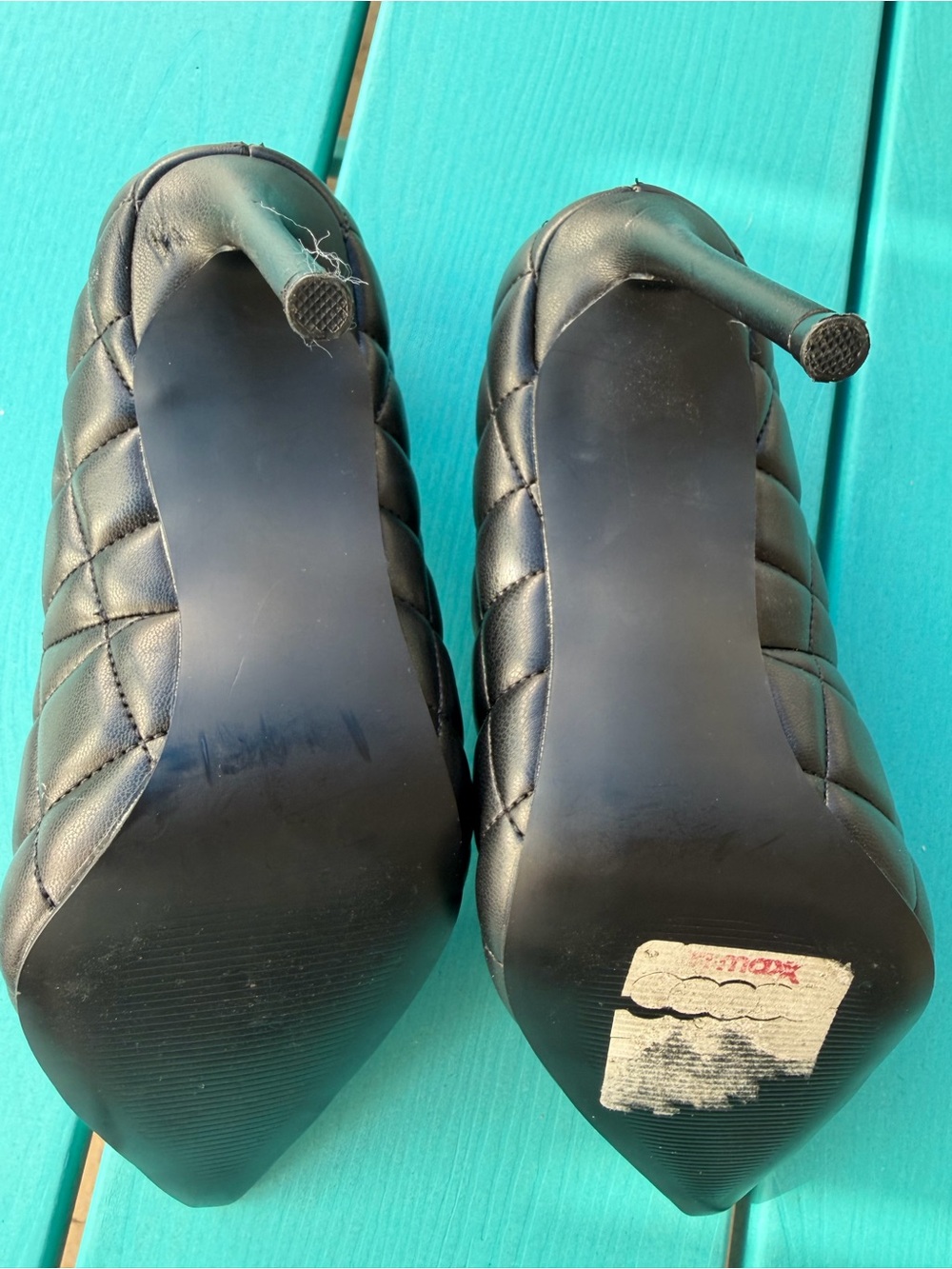 Steve Madden Black Quilted Pointed Stiletto Heels - Picture 5 of 8